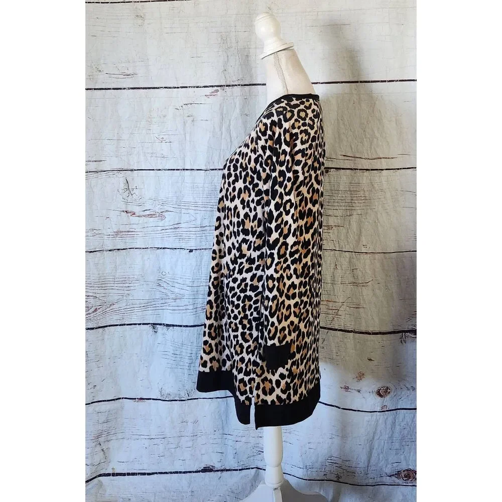 Kate Spade Animal Print‎ Velour Sleep Shirt Size Small